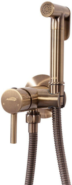 Смеситель встраиваемый с гигиеническим душем Hansberge H3099 Бронза