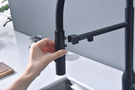 Смеситель для кухни Paulmark MAGNETO ONE Ma213188-AN, антрацит