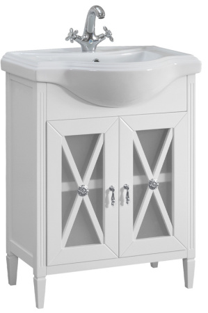 Тумба под умывальник Belux Рояль Н 65 Белый глянцевый