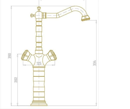 Смеситель для раковины Bronze de Luxe ROYAL 21973/1, бронза