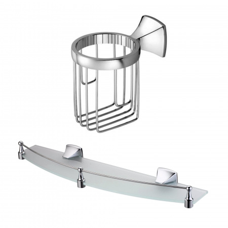 Комплект аксессуаров для ванной комнаты WasserKRAFT Wern (держатель, полка)