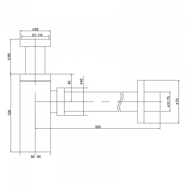 Сифон для раковины Timo 958/03L черный