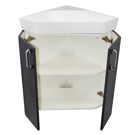 Тумба д/ванной MIXLINE "КВАРЦ-67" подвесная, угловая серая под ум.Quartz-50 (540987)