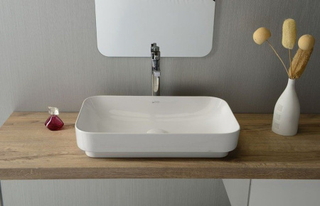 Раковина ISVEA Sott'Aqua накладная 600*380*120 цвет белый глянцевый 10SQ50060SV