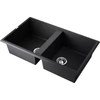 Кухонная мойка Omoikiri Tedori 86-2-BL Tetogranit/черный 4993924