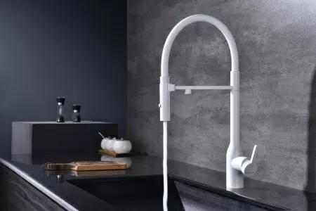 Смеситель для кухни Paulmark MAGNETO ONE Ma213188-WH, белый