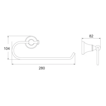Полотенцедержатель Rose RG1906T, пепельный