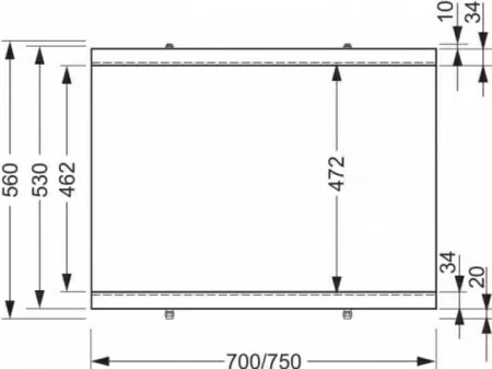 Панель боковая для ванн Universal 75 PB-TYPE3*75-W