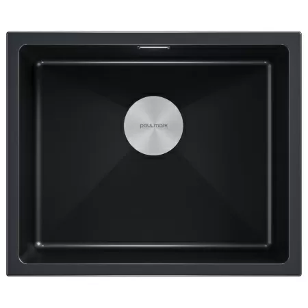 Мойка Paulmark LUMI 55 UNI LU55-BLM 555х460х210 мм, IT-GRANIT, черный металлик