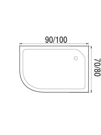 Душевой поддон Wemor WEMOR 90/80/24 R