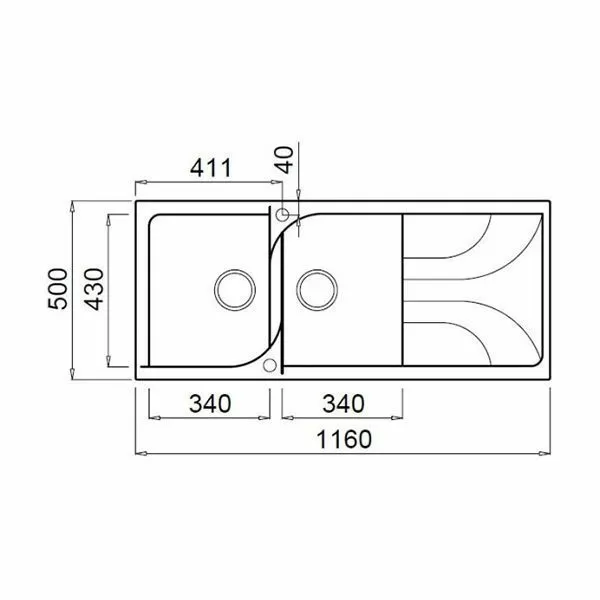 Кухонная мойка Elleci Ego 500 M79 Aluminium LME50079