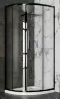 Душевой уголок Roxen Santi 55020-80B 80x80 прозрачное стекло/профиль черный