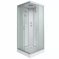 Душевая кабина Niagara Classic NG-1101-14 (90х90х215) низкий поддон(13см),стекло матовое,3 места с полкой