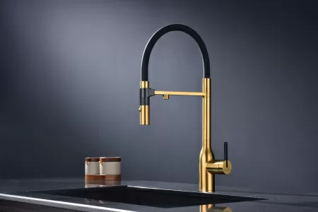 Смеситель для кухни Paulmark MAGNETO ONE Ma213188-BG, брашированное золото