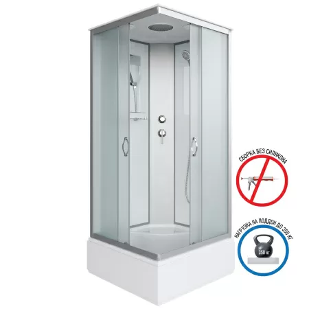 Душевая кабина Niagara Classic NG-2507-14BKTG (80х80х210) высокий поддон(40см),стекло тонированное
