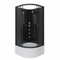 Душевая кабина Niagara Classic NG-6508-14BKG (90х90х200) высокий поддон(40см),черный,стекло тонированное