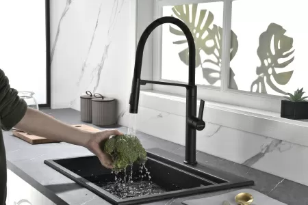 Смеситель для кухни Paulmark Barrel Ba214029-AN, антрацит