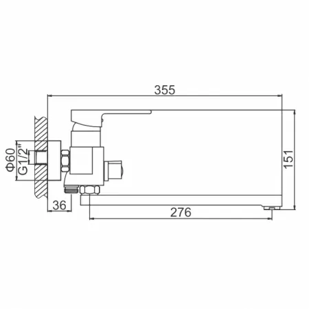 Смеситель для ванны Ledeme H30 L2230