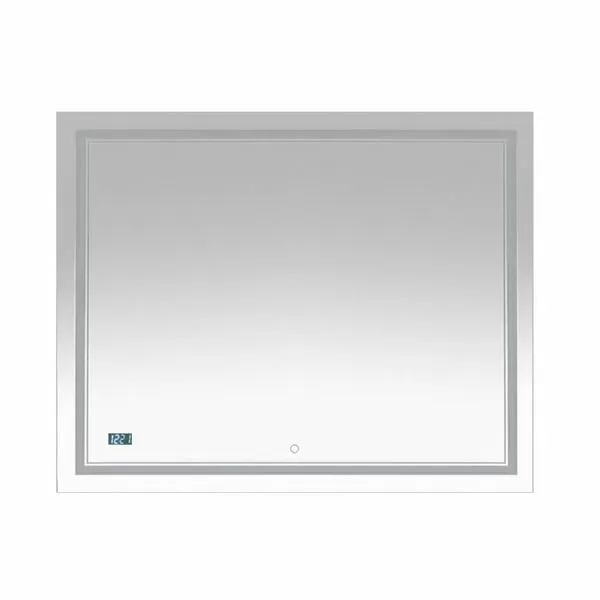 Зеркало Misty Неон 2 LED 100x80 сенсор на зеркале + часы