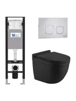 Комплект инсталляции с унитазом Weltwasser AMBERG 350 + HEIMBACH 043 MT-BL + AMBERG RD-MT CR