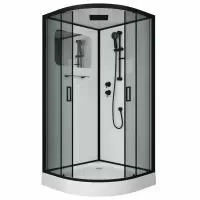 Душевая кабина Niagara Premium NG-6902-01 BLACK (100х100х210) низкий поддон(16 см),черный,стекло тонированное,4 места