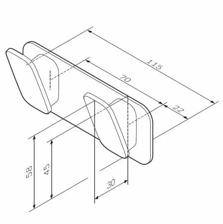 Двойной крючок для полотенец AM.PM Inspire 2.0 A50A35600