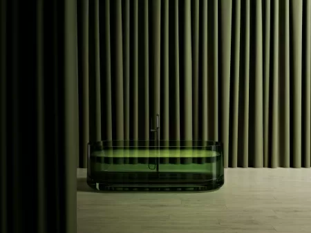 Прозрачная ванна ABBER Kristall AT9708Emerald зеленая