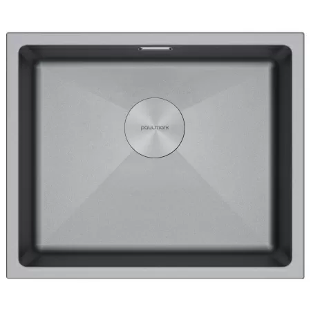 Мойка Paulmark LUMI 55 UNI LU55-GRM 555х460х210 мм, IT-GRANIT, серый металлик