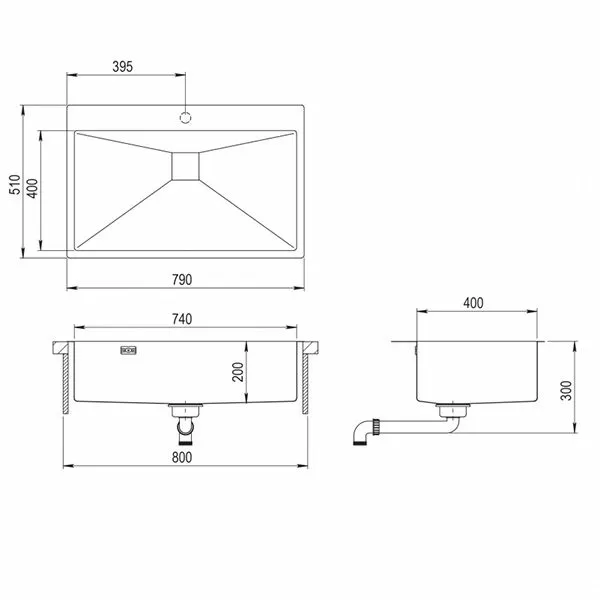 Кухонная мойка AquaSanita Steel AIR 100 M