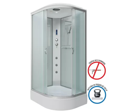 Душевая кабина Niagara Classic NG-2509-14BKG (100х100х200) высокий поддон(40см),стекло тонированное