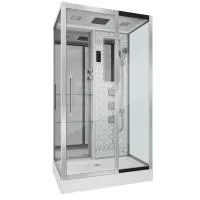 Душевая кабина Niagara Luxe NG-7713WR (82x120х215) низкий поддон(15см),дверь раздвижная,стенки серебро