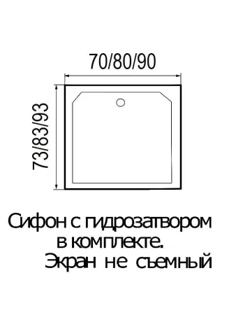 Душевой поддон Wemor WEMOR 70/73 S
