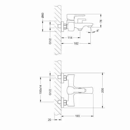 Смеситель Lemark Evitta LM0514C для ванны