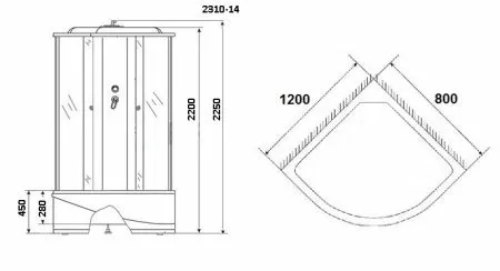 Душевая кабина Niagara Classic NG-2310-14R, 23101424R