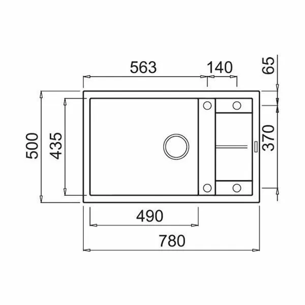 Кухонная мойка Elleci Unico 310 G48 Cemento LGU31048