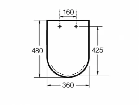 Сиденье с крышкой для унитаза Roca Inspira Square A80153266B, кофейный