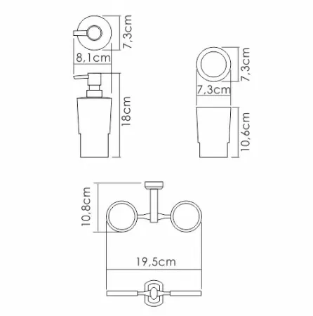 Держатель стакана и дозатора WasserKRAFT K-28189