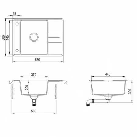 Кухонная мойка Aquasanita Bella SQB102AW (alba 710)