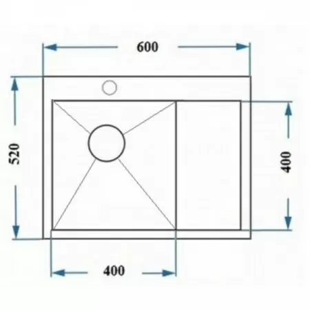 Мойка Asil Krom Hand Made AS 3118 (R) 60x52 врезная, правая