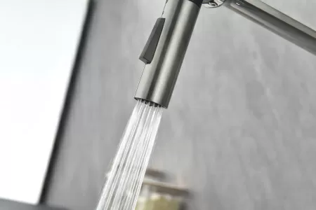 Смеситель для кухни Paulmark Barrel Ba214029-BS, брашированная нержавеющая сталь