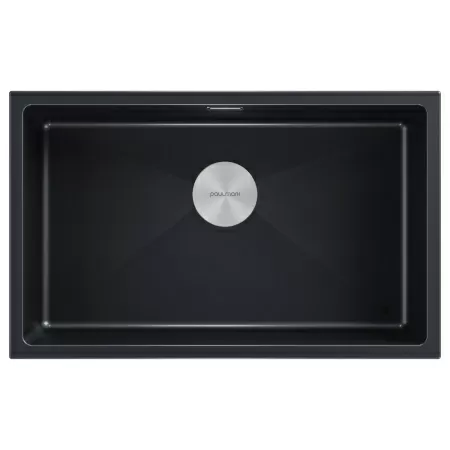 Мойка Paulmark LUMI 74 UNI LU74-BLM 740х460х210 мм, IT-GRANIT, черный металлик
