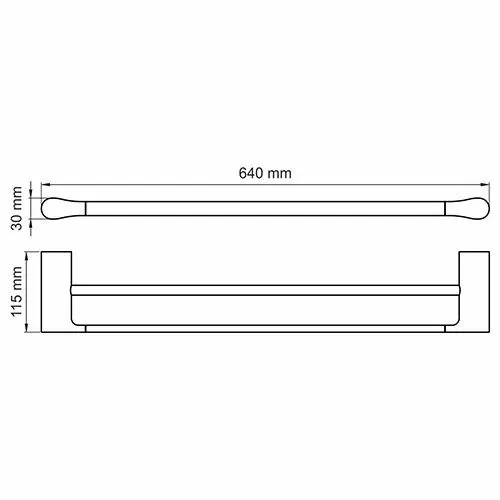 Держатель полотенец двойной Wasserkraft Glan K-5140