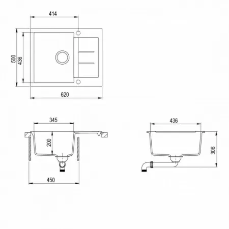 Кухонная мойка Aquasanita Tesa SQT 102 AW (beige 110)