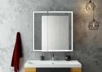 Зеркало-шкаф Континент Mirror Box LED 800x800
