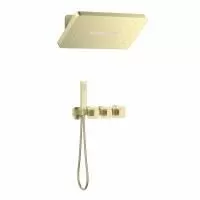 Встраиваемая душевая система с термостатом TIMO Petruma SX-5249/17SM, матовое золото