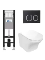 Комплект инсталляции с унитазом Weltwasser AMBERG 350 + ODENBACH 004 GL-WT + AMBERG RD-BL