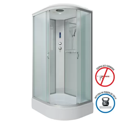 Душевая кабина Niagara Classic NG-2310-14LBKTG (120х80х210) высокий поддон(40см),стекло матовое