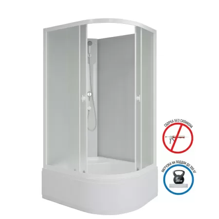 Душевая кабина Niagara Promo P100/80/40L/MT/BK (100х80х195) 4 места