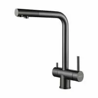 Смеситель для кухни Paulmark SKALEN Sk213020-GM, вороненая сталь