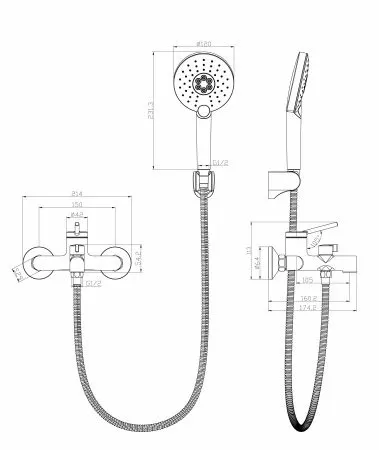 Смеситель Lemark Minima LM3814C для ванны